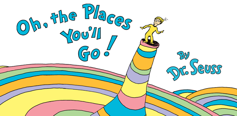 Dr Seuss Oh the Places You'll Go with The Quiry Traveller