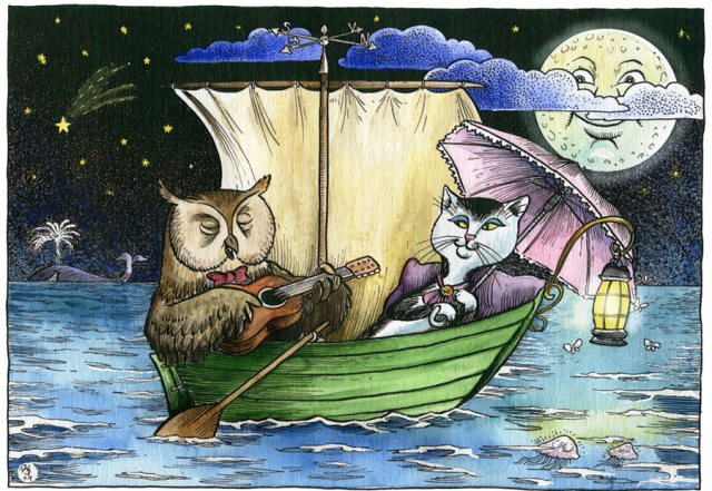The Owl and the Pussycat by Edward Lear - illustrator LoneAnimator